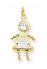 superb teeny gold april birthstone baby charm